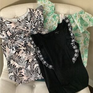 Three (3) sleeveless tops girls size 10-12